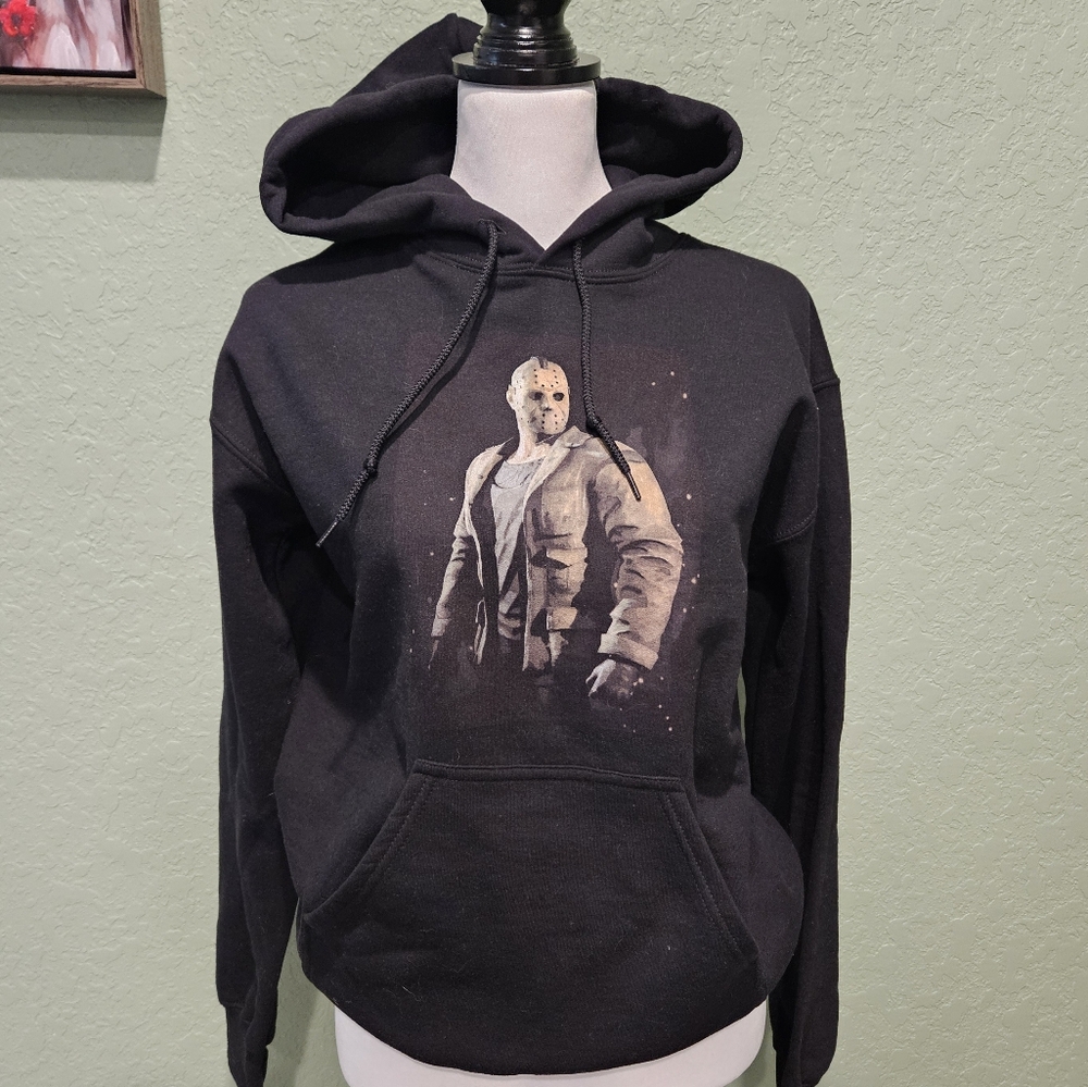 Unisex Friday the 13th Jason Voorhees Black Hoodie Size Small